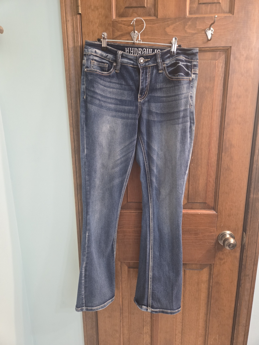 Hydraulic Women's Mid-Rise Bootcut Jeans in Dark Blue Wash